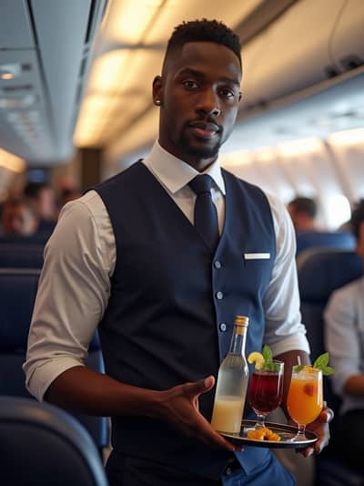 AI photography example 14 - flight attendant photos generated by artificial intelligence