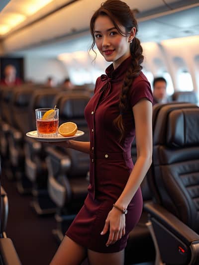 Flight Attendant style photo 33 created with AI technology - PhotoForge professional photography