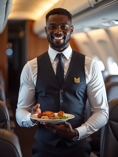 Professional flight attendant AI photo 37 - High quality artificial intelligence photography