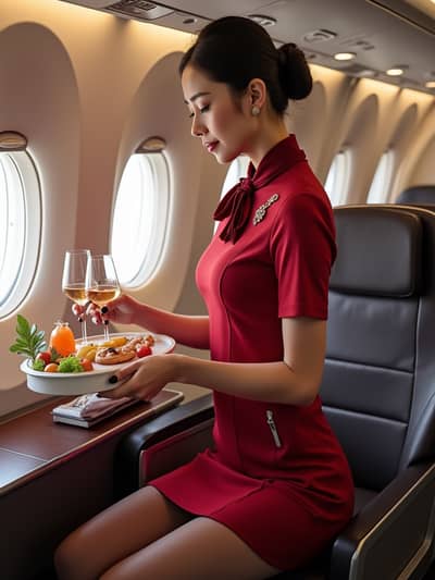 AI photography example 39 - flight attendant photos generated by artificial intelligence