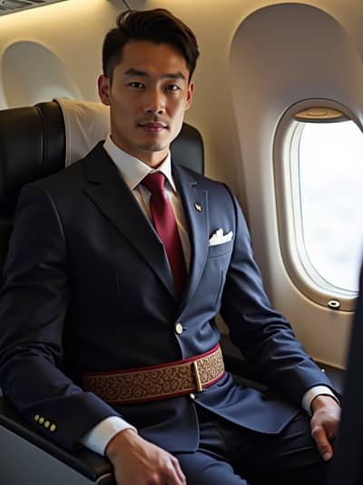 Professional flight attendant AI photo 42 - High quality artificial intelligence photography
