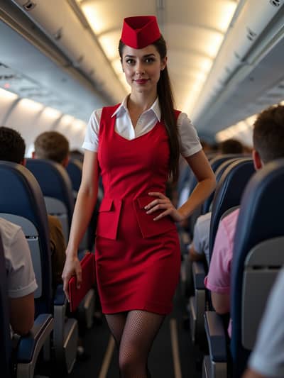 Professional flight attendant AI photo 47 - High quality artificial intelligence photography