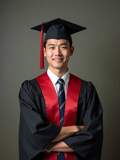 Graduation style photo 3 created with AI technology - PhotoForge professional photography