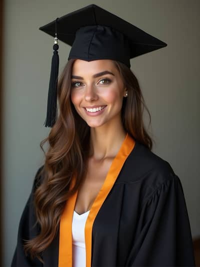 Graduation style photo 8 created with AI technology - PhotoForge professional photography