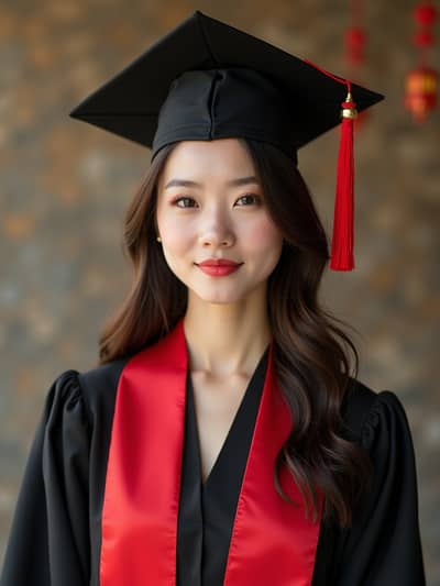AI photography example 29 - graduation photos generated by artificial intelligence