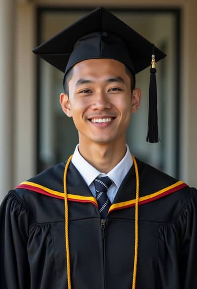 AI photography example 39 - graduation photos generated by artificial intelligence