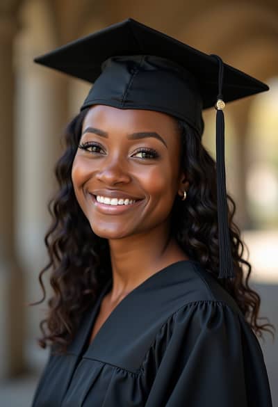 PhotoForge AI graduation photo sample 40 - Studio quality AI generated photography