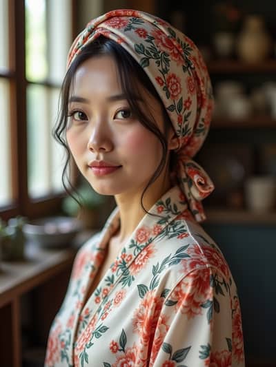 Professional hair scarves AI photo 2 - High quality artificial intelligence photography