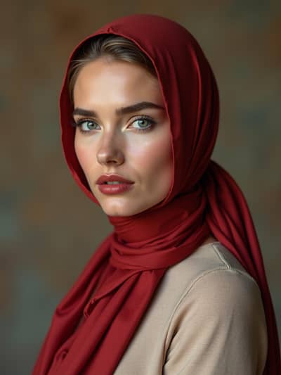 AI photography example 4 - hair scarves photos generated by artificial intelligence