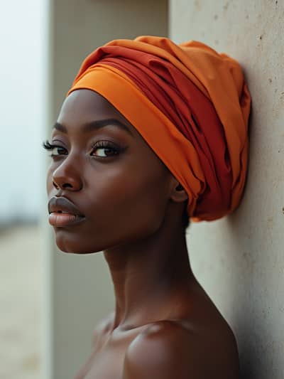 Professional hair scarves AI photo 7 - High quality artificial intelligence photography
