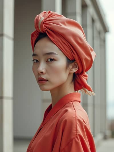 Professional hair scarves AI photo 12 - High quality artificial intelligence photography