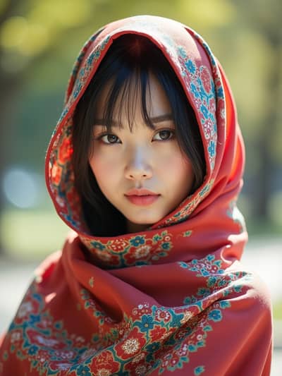AI photography example 14 - hair scarves photos generated by artificial intelligence