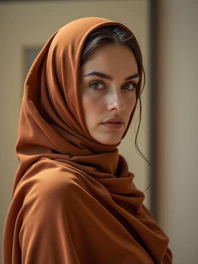 Professional hair scarves AI photo 37 - High quality artificial intelligence photography