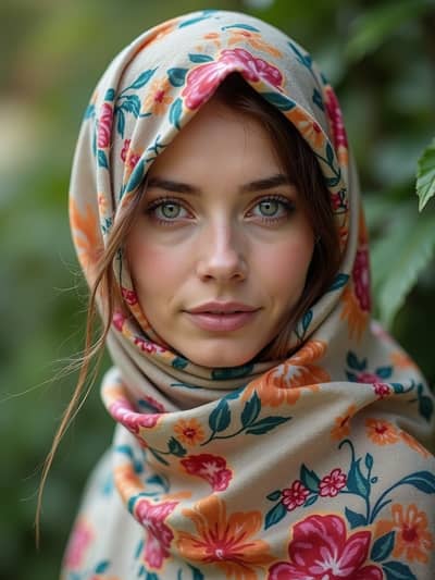 PhotoForge AI hair scarves photo sample 40 - Studio quality AI generated photography