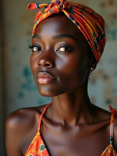 Professional hair scarves AI photo 42 - High quality artificial intelligence photography