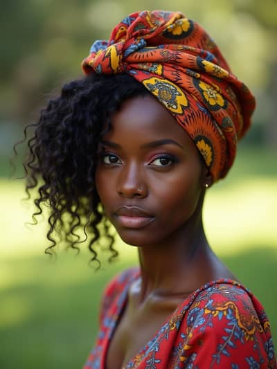 AI generated hair scarves photo example 46 - Professional hair scarves photography by PhotoForge