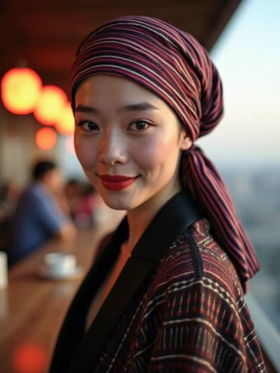 Professional hair scarves AI photo 47 - High quality artificial intelligence photography
