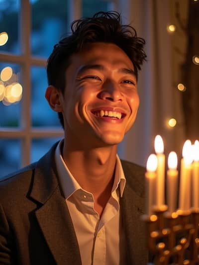 AI photography example 9 - hanukkah photos generated by artificial intelligence