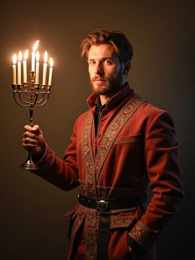Professional hanukkah AI photo 22 - High quality artificial intelligence photography