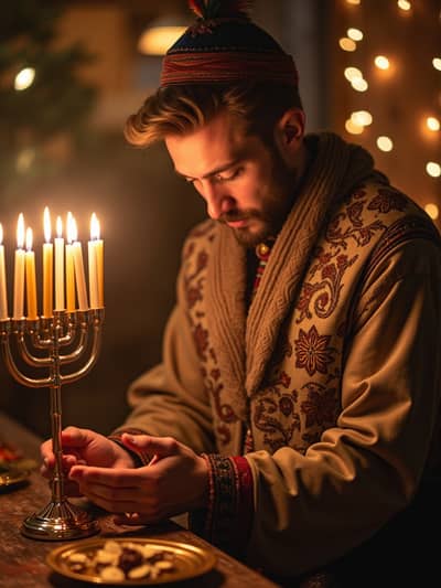 Professional hanukkah AI photo 27 - High quality artificial intelligence photography