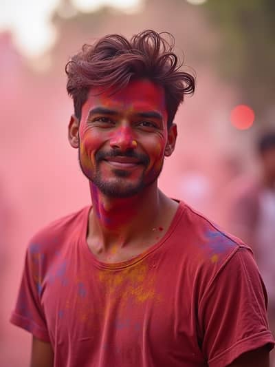 AI generated holi photo example 1 - Professional holi photography by PhotoForge