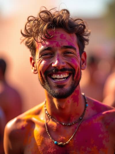 AI photography example 4 - holi photos generated by artificial intelligence