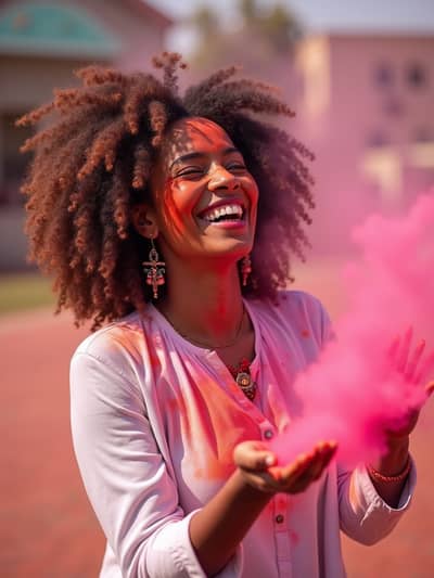 AI photography example 9 - holi photos generated by artificial intelligence