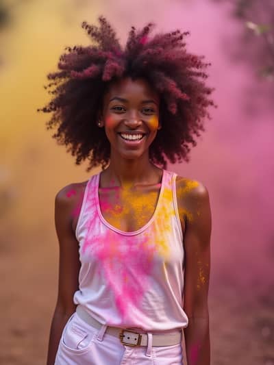 AI generated holi photo example 11 - Professional holi photography by PhotoForge