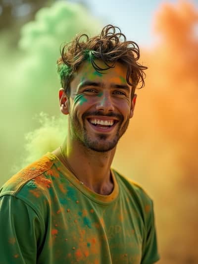 AI photography example 14 - holi photos generated by artificial intelligence
