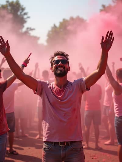 AI photography example 19 - holi photos generated by artificial intelligence