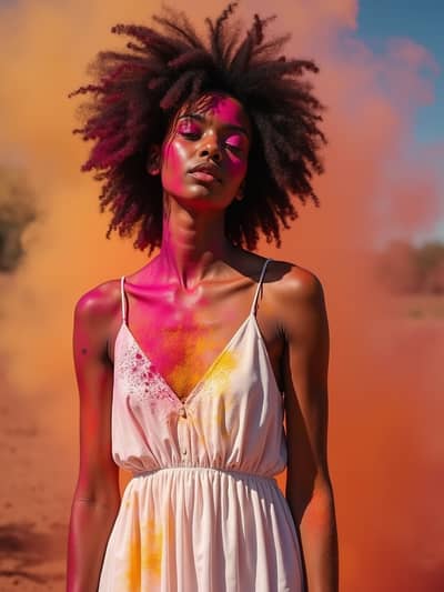 AI photography example 24 - holi photos generated by artificial intelligence