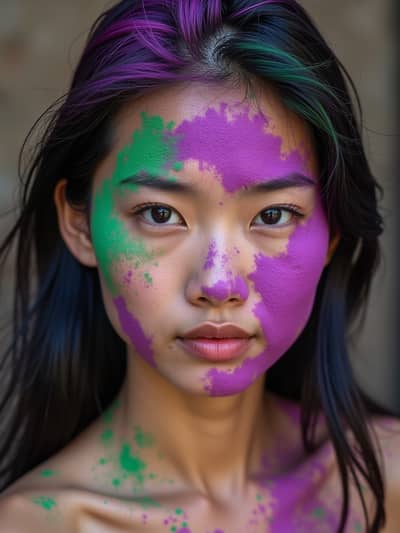 Holi style photo 28 created with AI technology - PhotoForge professional photography