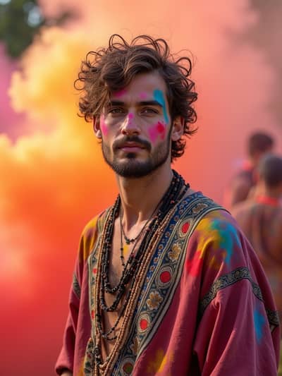 AI photography example 34 - holi photos generated by artificial intelligence