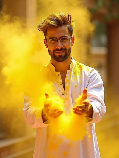 AI photography example 39 - holi photos generated by artificial intelligence