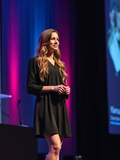 AI photography example 9 - keynote speaker photos generated by artificial intelligence
