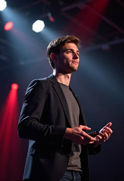 AI photography example 39 - keynote speaker photos generated by artificial intelligence