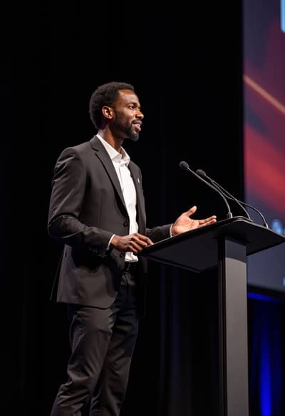 Professional keynote speaker AI photo 42 - High quality artificial intelligence photography