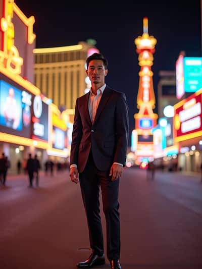 AI generated las vegas night photo example 16 - Professional las vegas night photography by PhotoForge