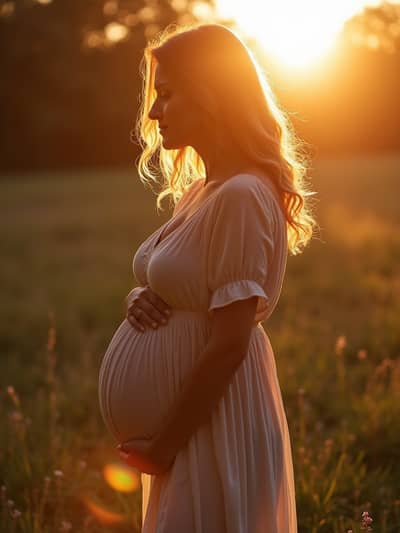 Maternity style photo 3 created with AI technology - PhotoForge professional photography