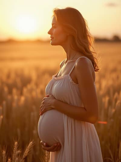 AI photography example 9 - maternity photos generated by artificial intelligence