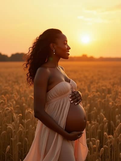 AI photography example 14 - maternity photos generated by artificial intelligence