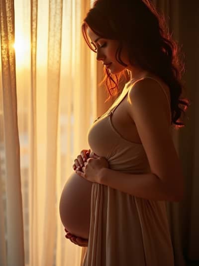 Maternity style photo 18 created with AI technology - PhotoForge professional photography