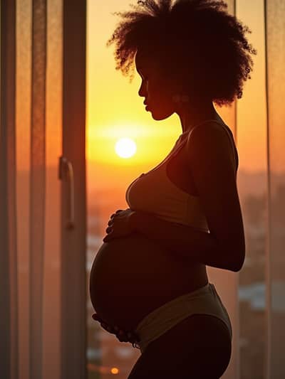 AI photography example 19 - maternity photos generated by artificial intelligence