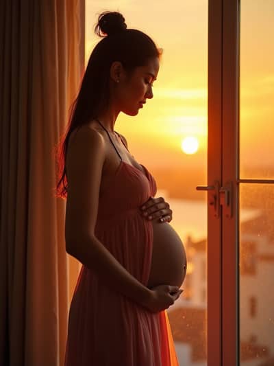 Maternity style photo 23 created with AI technology - PhotoForge professional photography