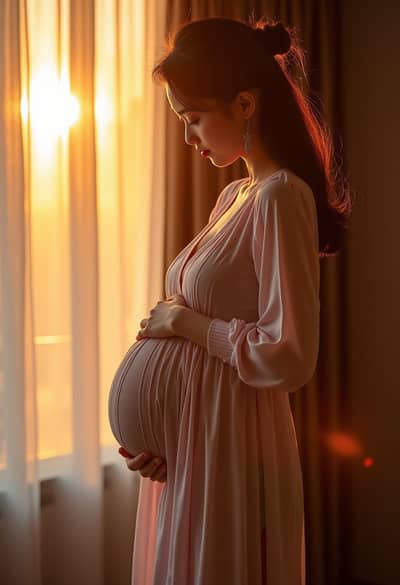 AI photography example 24 - maternity photos generated by artificial intelligence