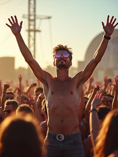 Music Festival style photo 3 created with AI technology - PhotoForge professional photography
