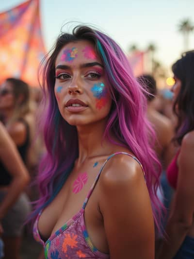 AI photography example 4 - music festival photos generated by artificial intelligence