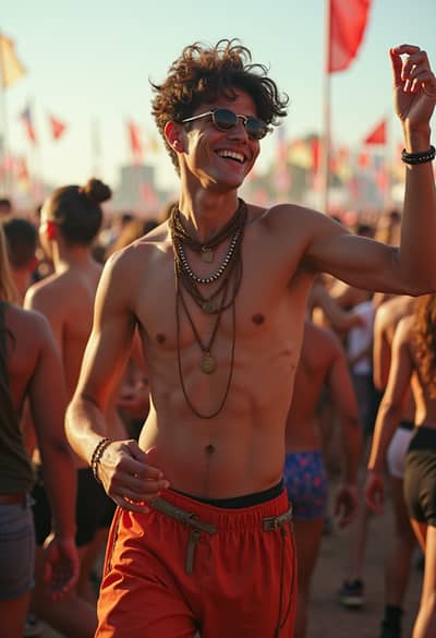 AI photography example 9 - music festival photos generated by artificial intelligence