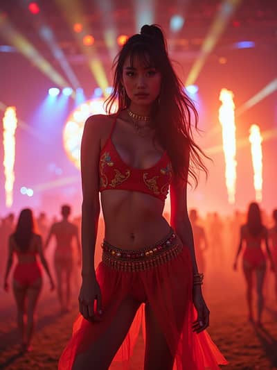 AI generated music festival photo example 11 - Professional music festival photography by PhotoForge