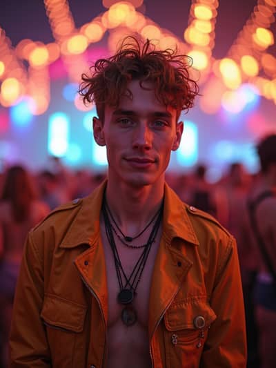 AI photography example 29 - music festival photos generated by artificial intelligence